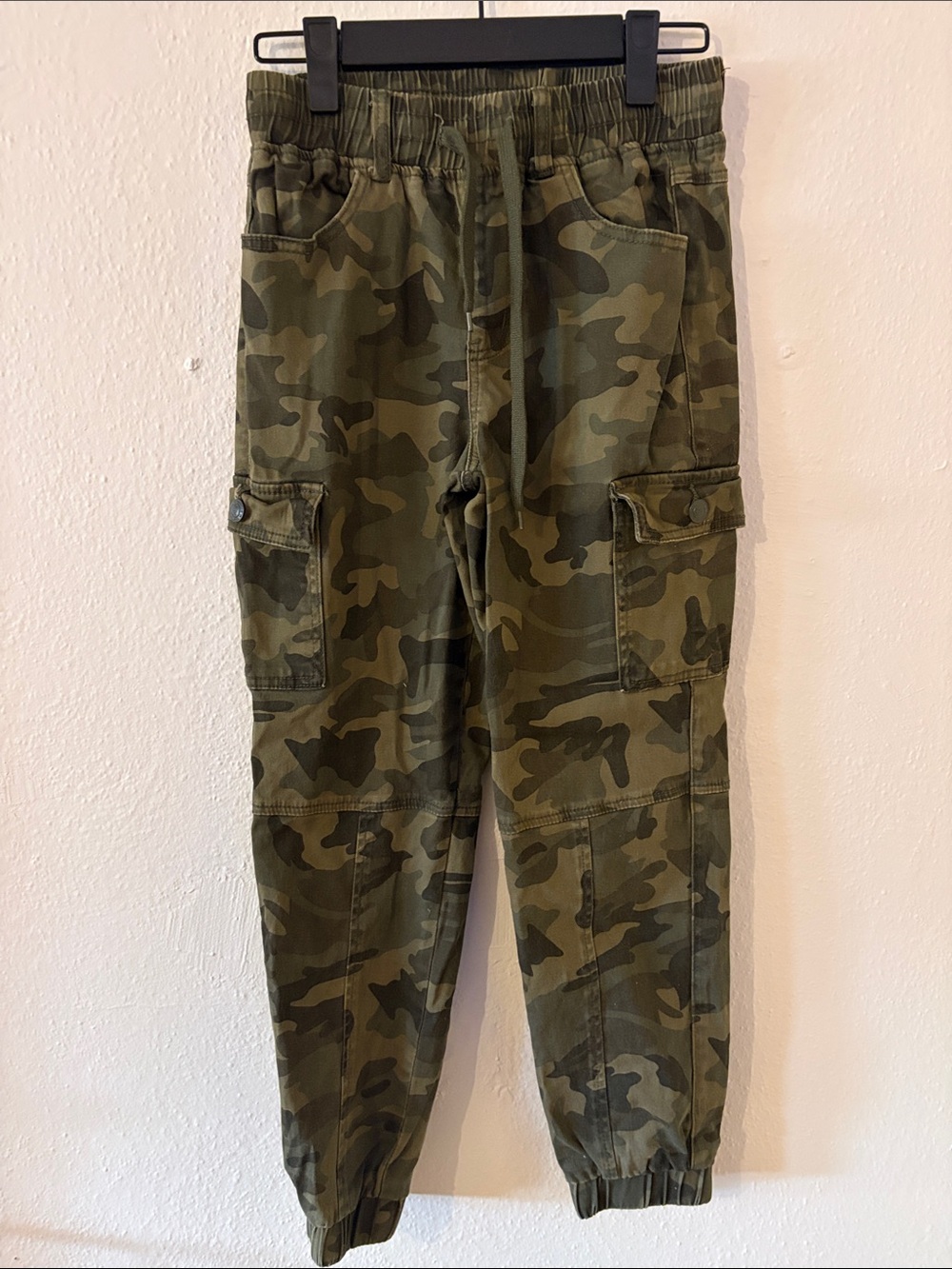 Women's Olive Camo Cargo Jogger Pants - Utility Style